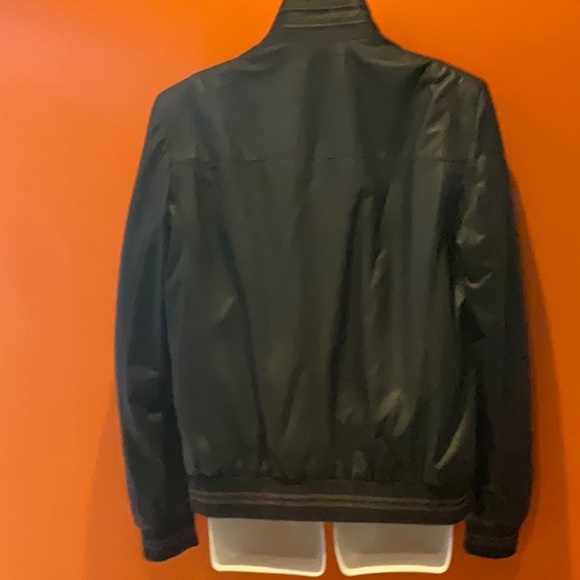 LEATHER WORLD Lamb Leather Black Bomber Jacket sz 3XL - Picture 10 of 14